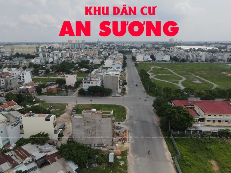 Bán đất nền sổ đỏ Khu dân cư An Sương giá 4.1 tỷ, 4x16m2, đường 8m, hướng Đông Nam.