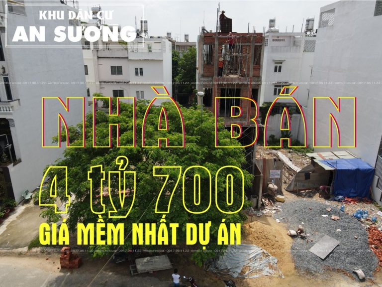 BÁN NHÀ PHỐ KDC AN SƯƠNG GIÁ 4.7 TỶ.