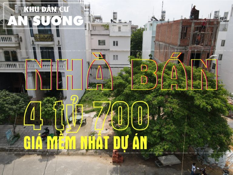 BÁN NHÀ PHỐ KDC AN SƯƠNG GIÁ 4.7 TỶ.