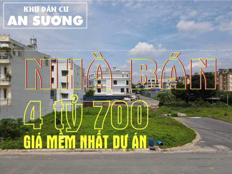 BÁN NHÀ PHỐ KDC AN SƯƠNG GIÁ 4.7 TỶ.