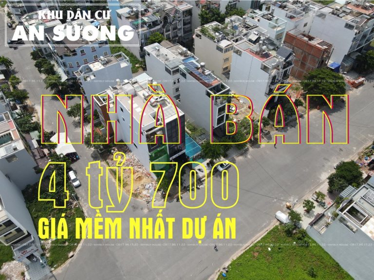 BÁN NHÀ PHỐ KDC AN SƯƠNG GIÁ 4.7 TỶ.