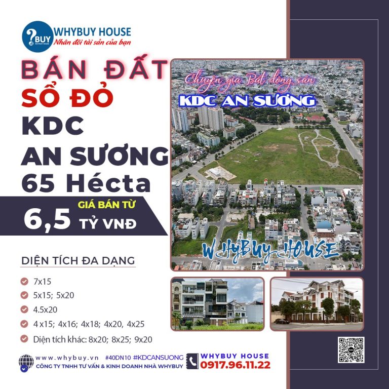 BÁN 20 NỀN ĐẤT SỔ ĐỎ KHU DÂN CƯ AN SƯƠNG QUẬN 12.