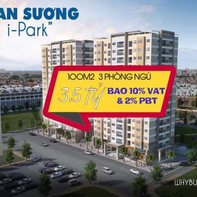 Căn hộ An Sương Ipark 100m2, 3PN 2WC, giá tốt! Bao VAT & Phí Bảo Trì.