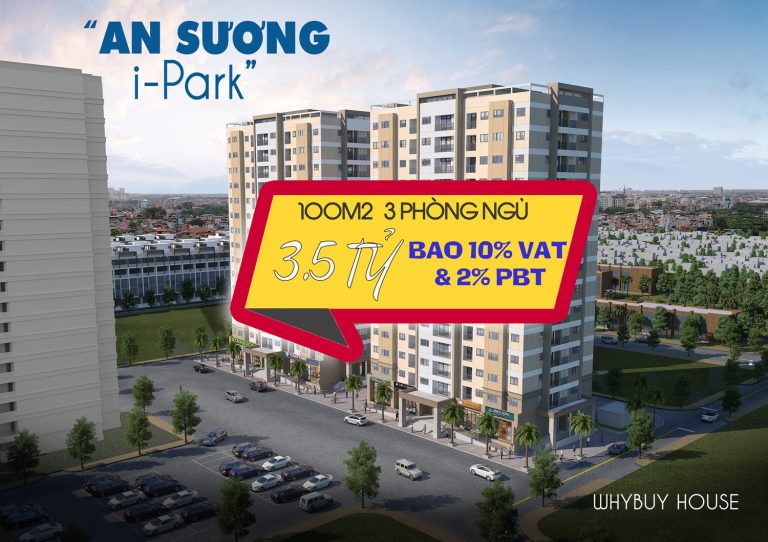 Căn hộ An Sương Ipark 100m2, 3PN 2WC, giá tốt! Bao VAT & Phí Bảo Trì.