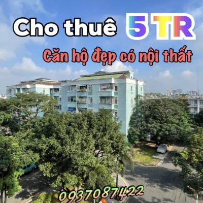 Cho thuê chung cư An Sương khu 65ha, 54m2, nhà đẹp có nội thất, 5 triệu.